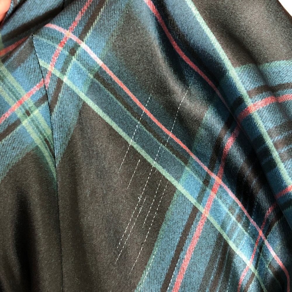 New Vince Plaid Lace Trim Dress - Picture 9 of 16